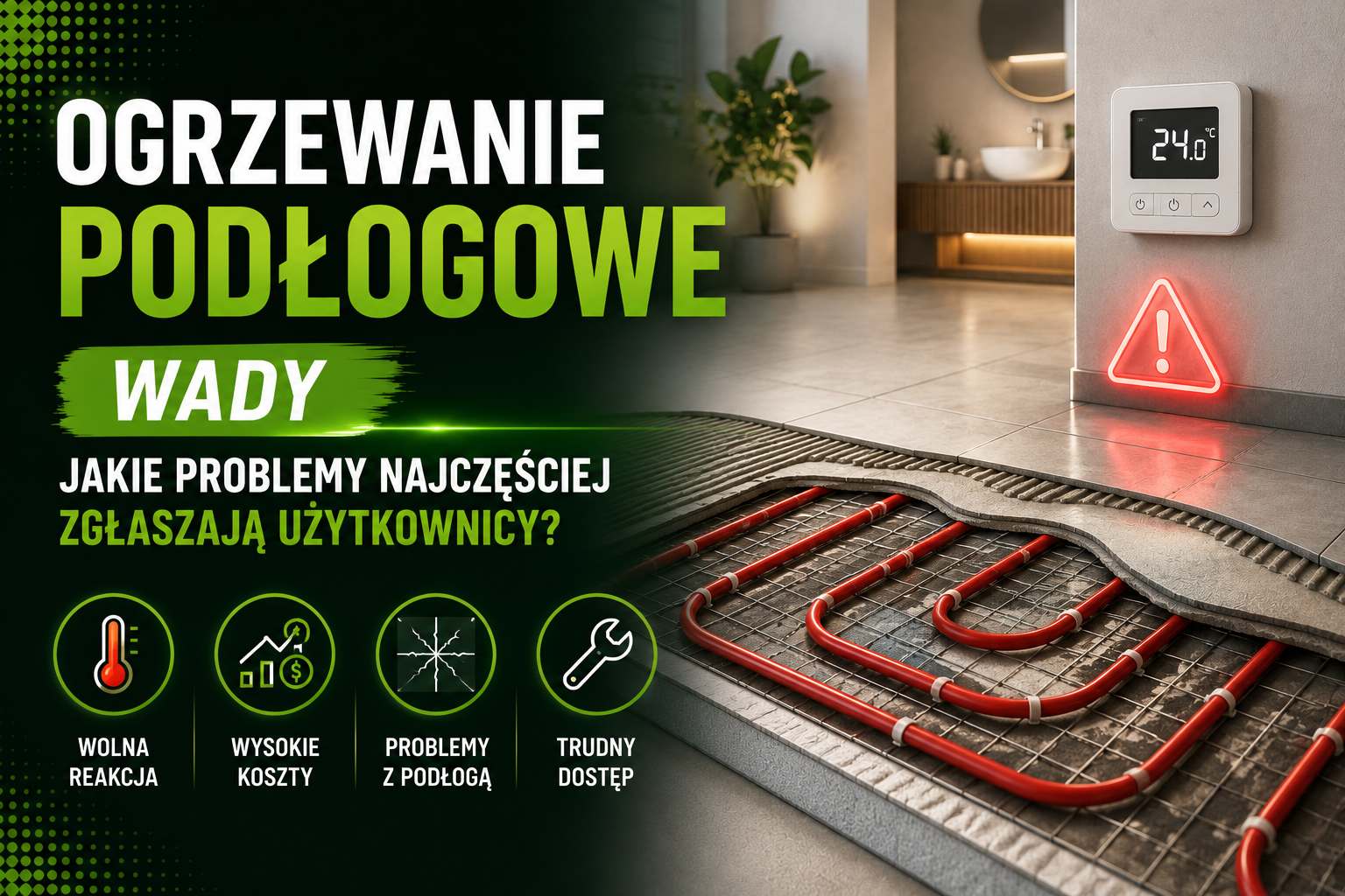 Ogrzewanie podłogowe wady jakie problemy najczęściej zgłaszają użytkownicy